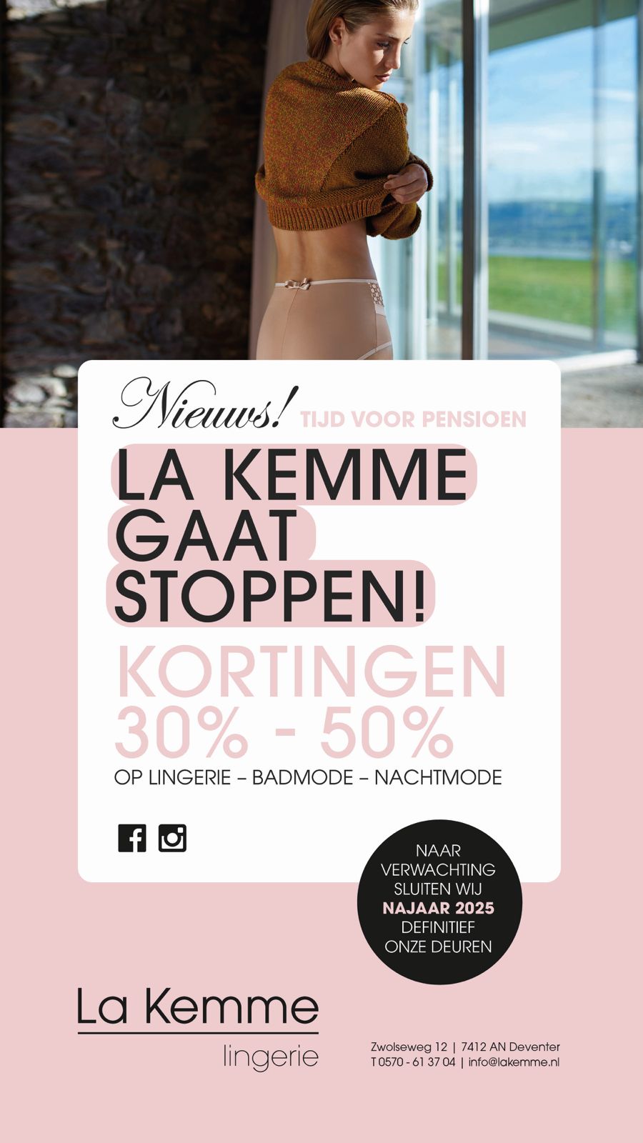 la kemme gaat stoppen